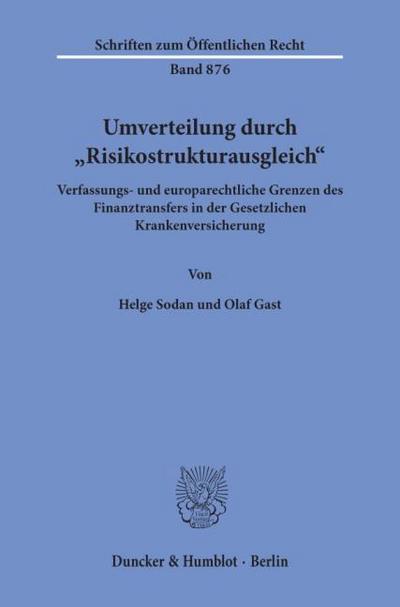 Umverteilung durch ’Risikostrukturausgleich’