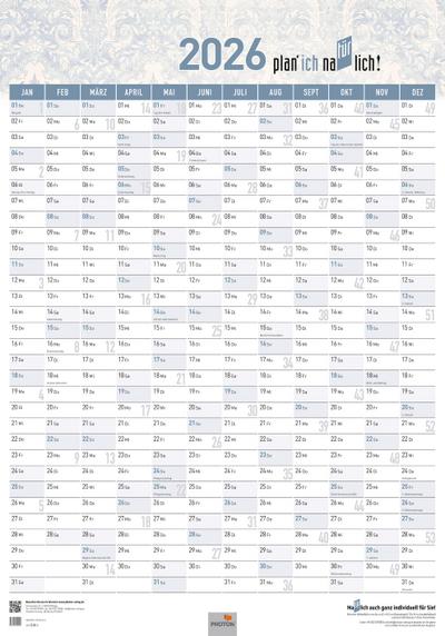 Jahresplaner "TÜRPLANER" Kalender 2026