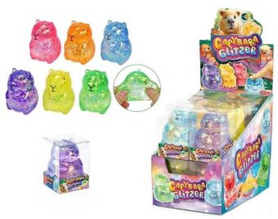 Stretchy Glitzer Capybara Display 12 Stück sortiert