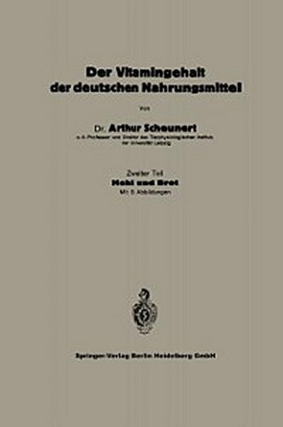 Der Vitamingehalt der deutschen Nahrungsmittel