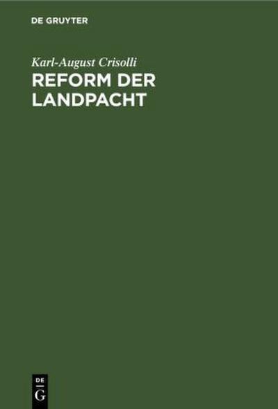 Reform der Landpacht