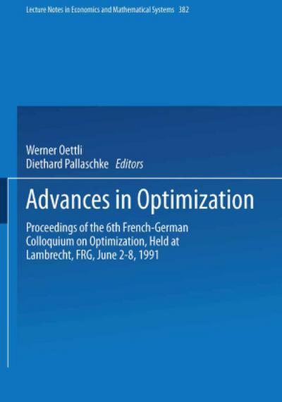 Advances in Optimization