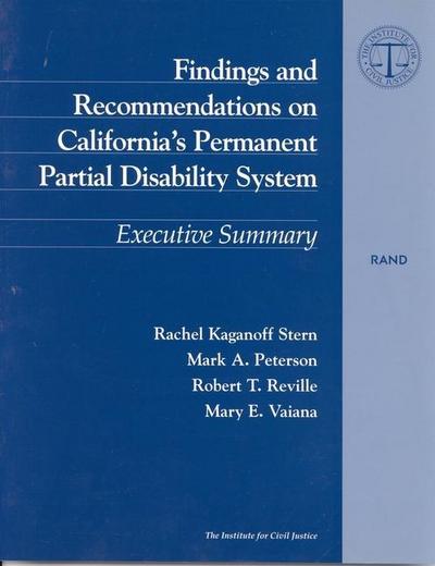 Findings and Recommendations on California’s Permanent Partial Disability System