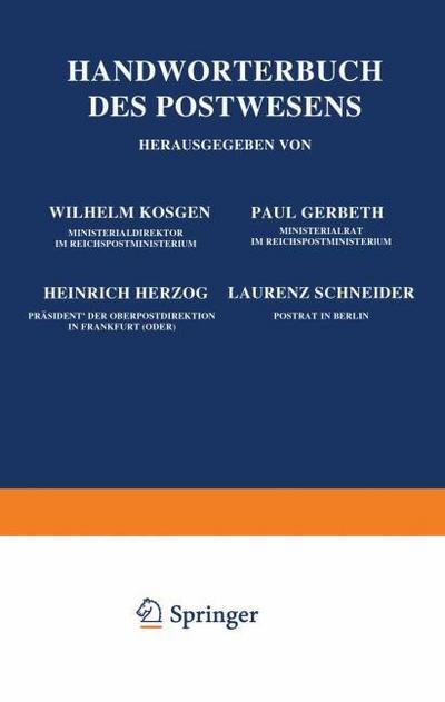Handwörterbuch des Postwesens