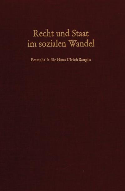 Recht und Staat im sozialen Wandel.