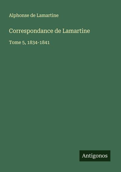 Correspondance de Lamartine