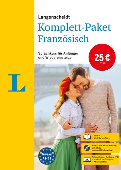 Langenscheidt Komplett-Paket Französisch, 2 Bücher, 8 Audio-CDs, MP3-Download