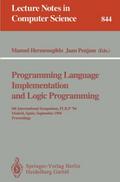 Programming Language Implementation and Logic Prog