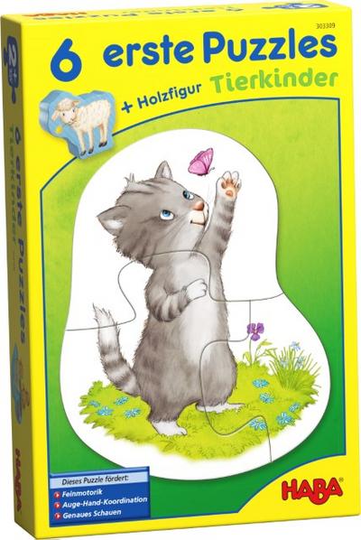 6 erste Puzzles - Tierkinder