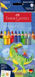 Buntstift Jumbo Grip Dino 8+2 Kartonetui