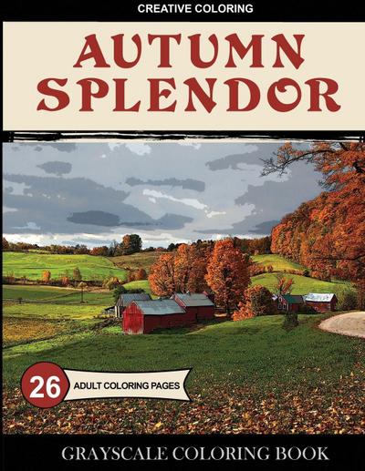 Autumn Splendor Grayscale Coloring Book