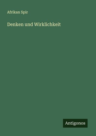 Denken und Wirklichkeit