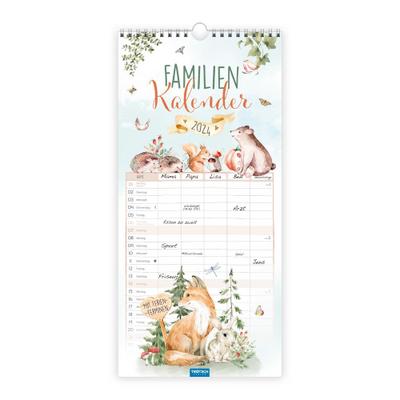 Trötsch Familienkalender Waldfreunde 2024 - mit Ferienterminen