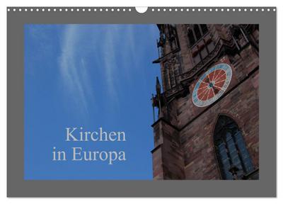 Kirchen in Europa (Wandkalender 2026 DIN A3 quer), CALVENDO Monatskalender