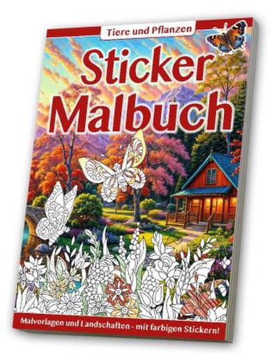 Sticker Malbuch: Erwachsene - Tiere & Pflanzen