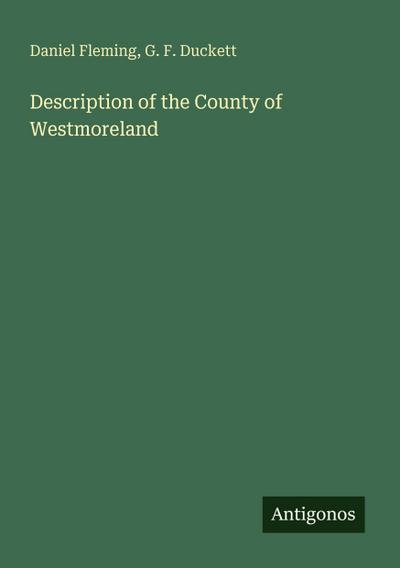 Description of the County of Westmoreland