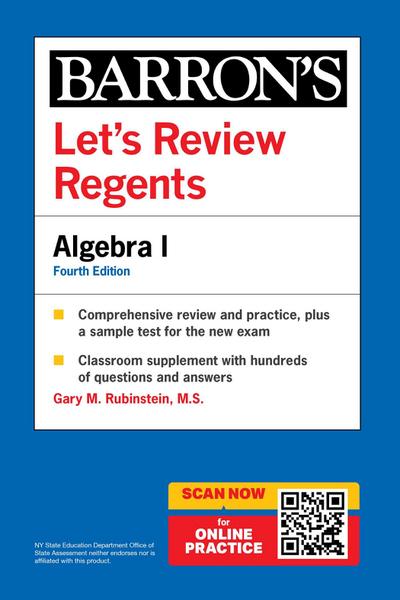 Let’s Review Regents: Algebra I, Fourth Edition