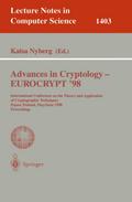 Advances in Cryptology - EUROCRYPT ’98