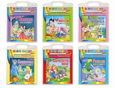 Colori magici: I tre porcellini-Peter Pan-Cappuccetto rosso-Biancaneve-Alice nel paese delle mervaglie-Cenerentola
