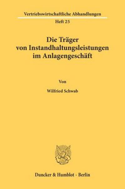 Die Träger von Instandhaltungsleistungen im Anlagengeschäft.