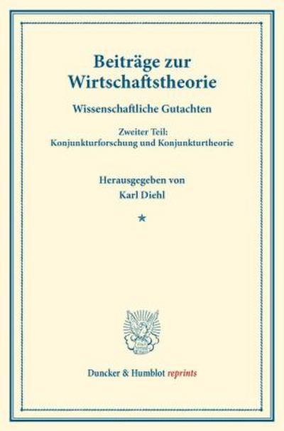 Beiträge zur Wirtschaftstheorie.