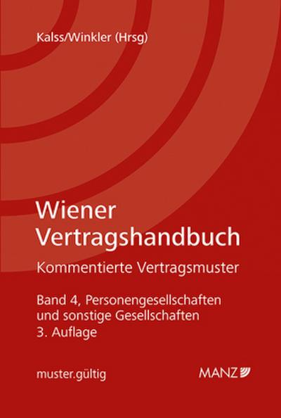 Wiener Vertragshandbuch Personen- und sonstige Gesellschaften