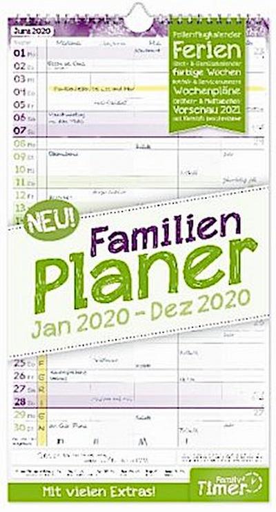 FamilienPlaner 12 Monate 2020 Wandkalender