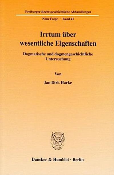 Irrtum über wesentliche Eigenschaften.