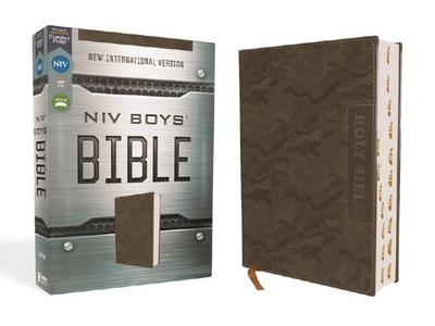 Niv, Boys’ Bible, Leathersoft, Brown Camo, Thumb Indexed Tabs, Comfort Print
