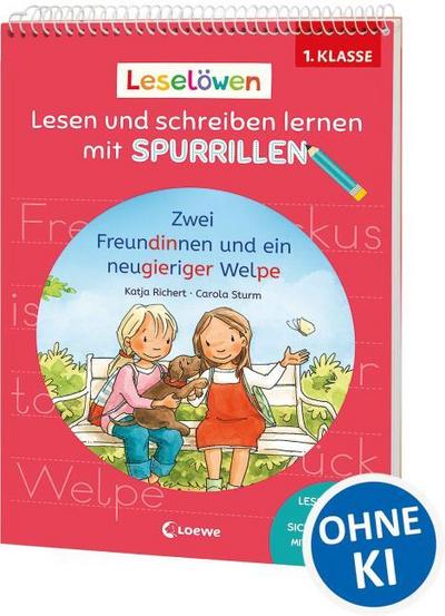 Zwei Freundinnen und ein neugieriger Welpe
