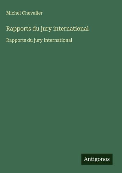 Rapports du jury international