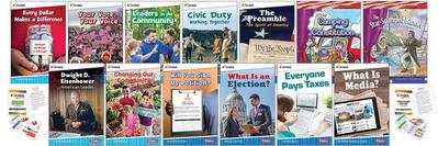 Understanding American Voting, Elections, and Roles and Responsibilities 13-Book Set Plus 2-Card Decks for Grades 2-3