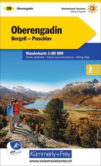 Kümmerly+Frey Wanderkarte 28 Oberengadin 1:60.000