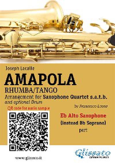 Eb Alto Sax (instead Bb Soprano) part of "Amapola" for Saxophone Quartet