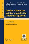 Calculus of Variations and Nonlinear Partial Differential Equations
