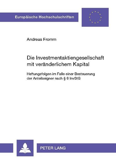 Die Investmentaktiengesellschaft mit veränderlichem Kapital