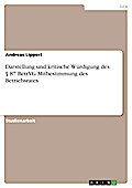Darstellung und kritische Würdigung des § 87 BetrVG Mitbestimmung des Betriebsrates