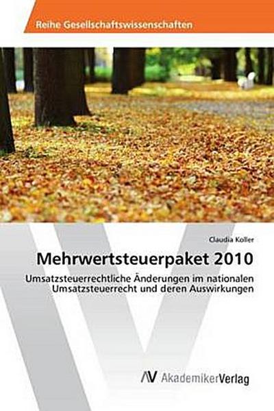 Mehrwertsteuerpaket 2010