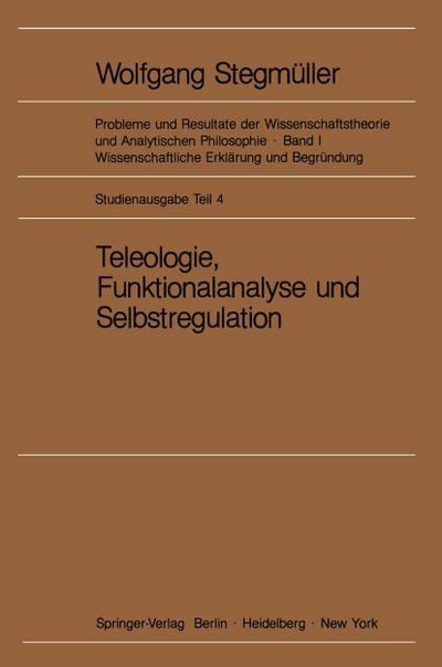 Teleologie, Funktionalanalyse und Selbstregulation (Kybernetik)