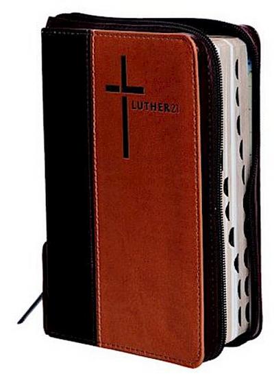 Luther21 - Taschenausgabe - Reißverschluss, Kunstleder Cowboy - braun/beige