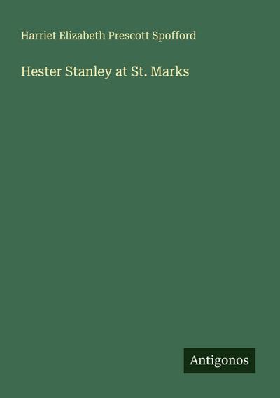 Hester Stanley at St. Marks