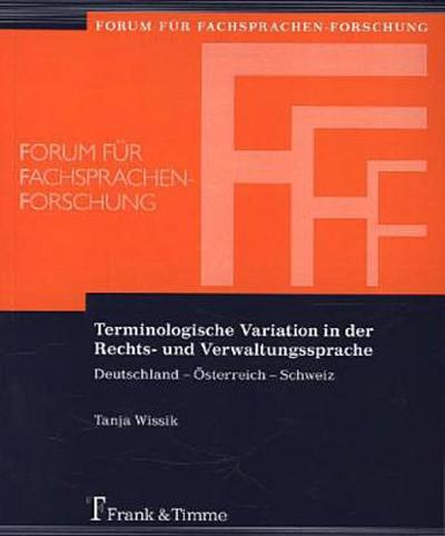 Terminologische Variation in der Rechts- und Verwaltungssprache
