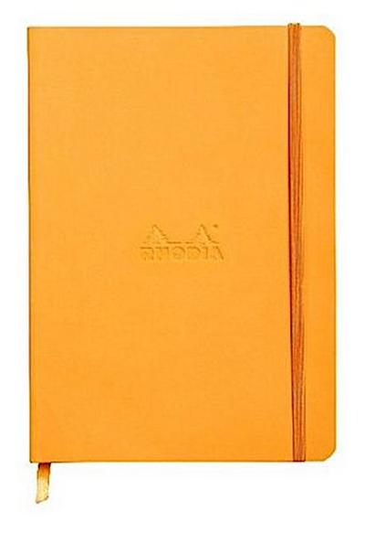 Rhodiarama flexi Blattes Notizbuch A5 80 Blatt liniert Papier elfenbein 90g, Orange