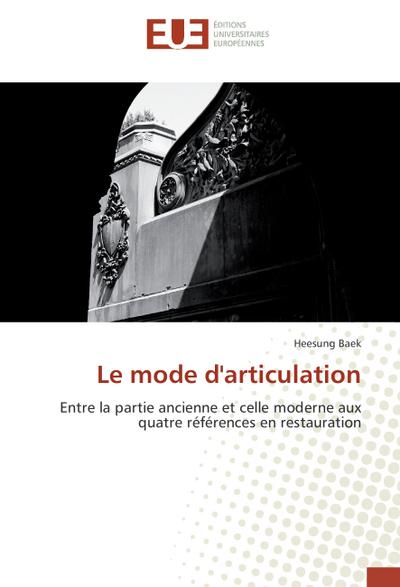 Le mode d’articulation