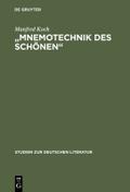 ’Mnemotechnik des Schönen’