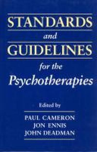 Standards and Guidelines for the Psychotherapies