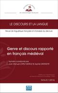 Genre et discours rapporté en français médiéval