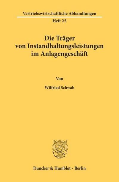 Die Träger von Instandhaltungsleistungen im Anlagengeschäft.