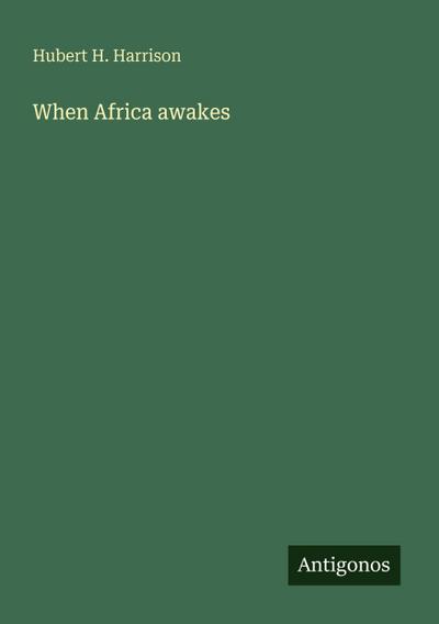 When Africa awakes