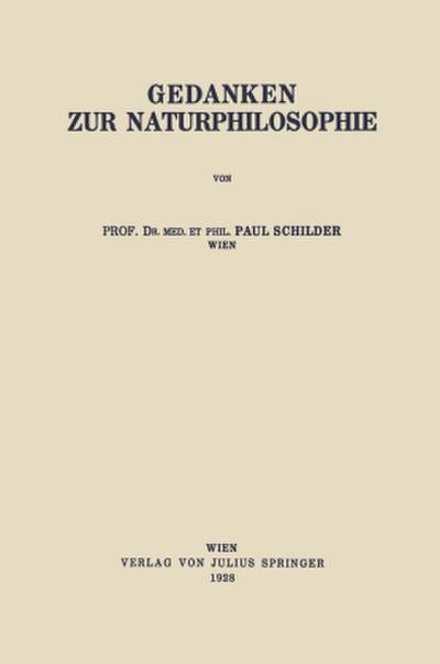 Gedanken zur Naturphilosophie